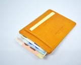 Mens Yellow Handmade Genuine Leather Credit Card Holder Small LeatherCard Wallet BusinessCard Holder Gift for Him Gift For Her Easter Gift