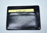 Credit Card Holder Mens Leather Card Wallet Black Handmade Genuine Leather Business Card Holder Made in Italy Gift for Him Gift For Her