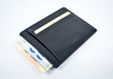 Credit Card Holder Mens Leather Card Wallet Black Handmade Genuine Leather Business Card Holder Made in Italy Gift for Him Gift For Her