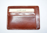 Credit Card Holder Leather Card Wallet  Brown Leather Business Card Holder Made in Italy Gift for Him Gift For Her Gift for Him Easter Gift
