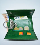 Leather Key Case Key Holder Italian Leather Green Key Holder Made in Italy Portachiavi in Pelle Gift for Him Gift for Her