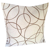 Outdoor Pillows, Taupe White pillow cover, Patio Cushion Cover, Brown White Pillow case, Summer Home Decor-Reversible Set of two