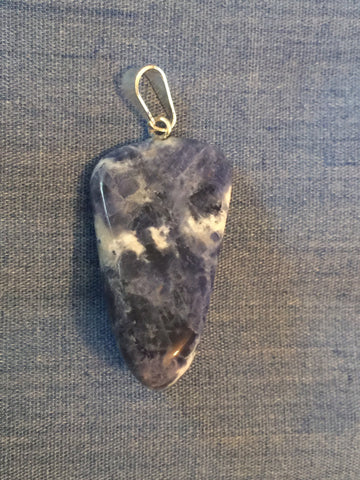 Sodalite Pendant  - Tumbled Sodalite - Throat chakra - Sodalite Jewelry