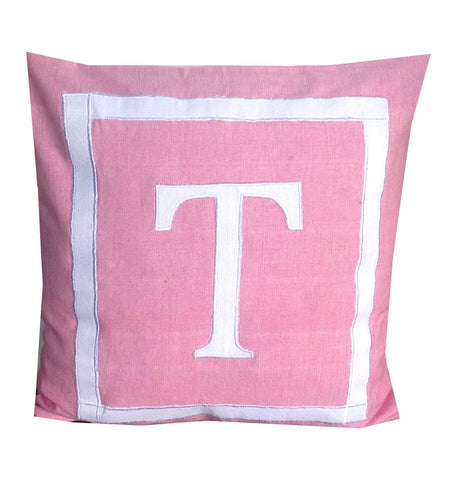 30% OFF Monogram Nursery pillows, Pink Throw Pillows, Nursery monogram pillow-pink and white throw Pillows -18x18 inches -baby shower gift