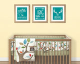 Teal Nursery Decor, Set of 3 Prints, Dream Big Little One, Be Brave, Printable Wall Art, INSTANT DOWNLOAD, Nursery Wall Art, Digital Print