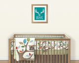 Boy's Room Wall Art, Be Brave, Deer Antlers, Printable Wall Art, INSTANT DOWNLOAD, Nursery Print, Baby's Room Decor, Inspirational Print