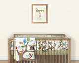 Bear Nursery Wall Art, Be Happy, Bear and Bunny Print, Printable Wall Art INSTANT DOWNLOAD, Nursery Print, Baby's Room Decor, Bunny Nursery