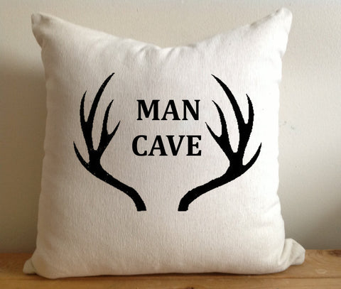 Gift for him on his birthday, Man Cave Pillows, Monogram Fathers Day Gifts, Housewarming Gift for men, Antler Pillows,