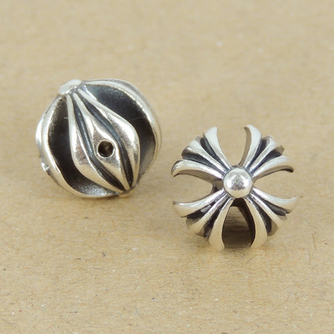 925 Sterling Silver Celtic Cross Bead Charm WSP428 Wholesale: See Discount Coupons in Item Details