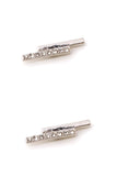 Minimalist Earrings, Crystal Silver Earrings, Gift for Her, Silver Plated Crystal Stud Earrings, Silver Ear Studs