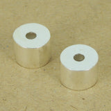 925 Sterling Silver Barrel Bead Seamless Jewelry Making WSP418 Wholesale: See Discount Coupons in Item Details