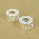 925 Sterling Silver Barrel Bead Seamless Jewelry Making 4.5mm Hole Size WSP419 Wholesale: See Discount Coupons in Item Details