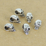 6 PCS Sterling Silver 925 Stamped Vintage Celtic Skull Bead Charm Spacer WSP214x6 Wholesale: See Discount Coupons in Item Details