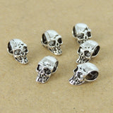 6 PCS Sterling Silver 925 Stamped Vintage Celtic Skull Bead Charm Spacer WSP214x6 Wholesale: See Discount Coupons in Item Details