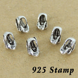 6 PCS Sterling Silver 925 Stamped Vintage Celtic Skull Bead Charm Spacer WSP214x6 Wholesale: See Discount Coupons in Item Details