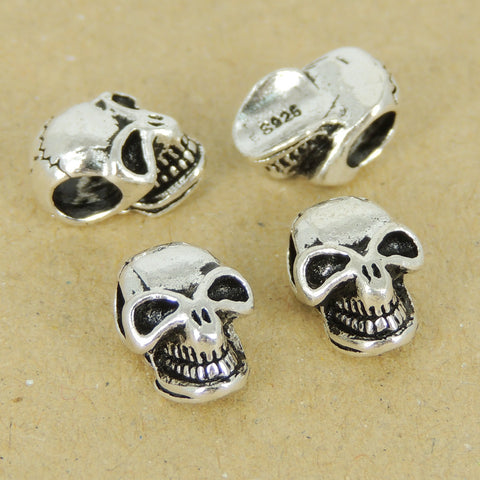 4 Pcs 925 Stamp Sterling Silver Skull Bead Voldemort Jewelry Making WSP431X4 Wholesale: See Discount Coupons in Item Details
