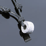 Handmade 925 Sterling Silver Bead Adjustable Wax Rope Necklace Men Women DiyNotion NK112